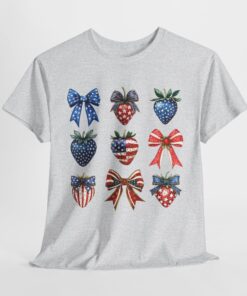 Alternative view of Patriotic Strawberries & Coquette Bows T-Shirt