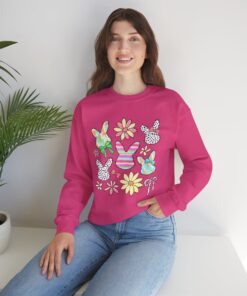 Colorful Bunny Floral Sweatshirt