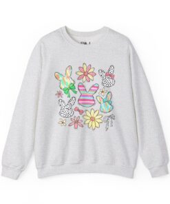 Alternative view of Colorful Bunny Floral Sweatshirt