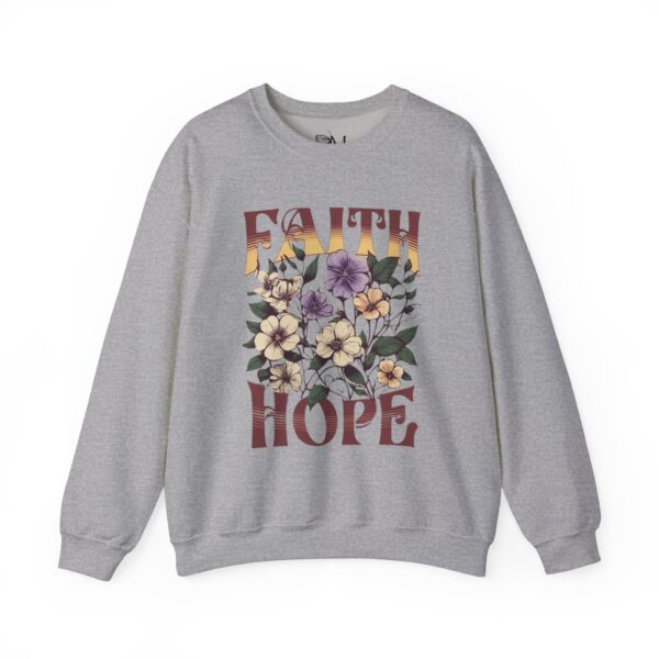 Floral Faith Hope Sweatshirt - Image 3