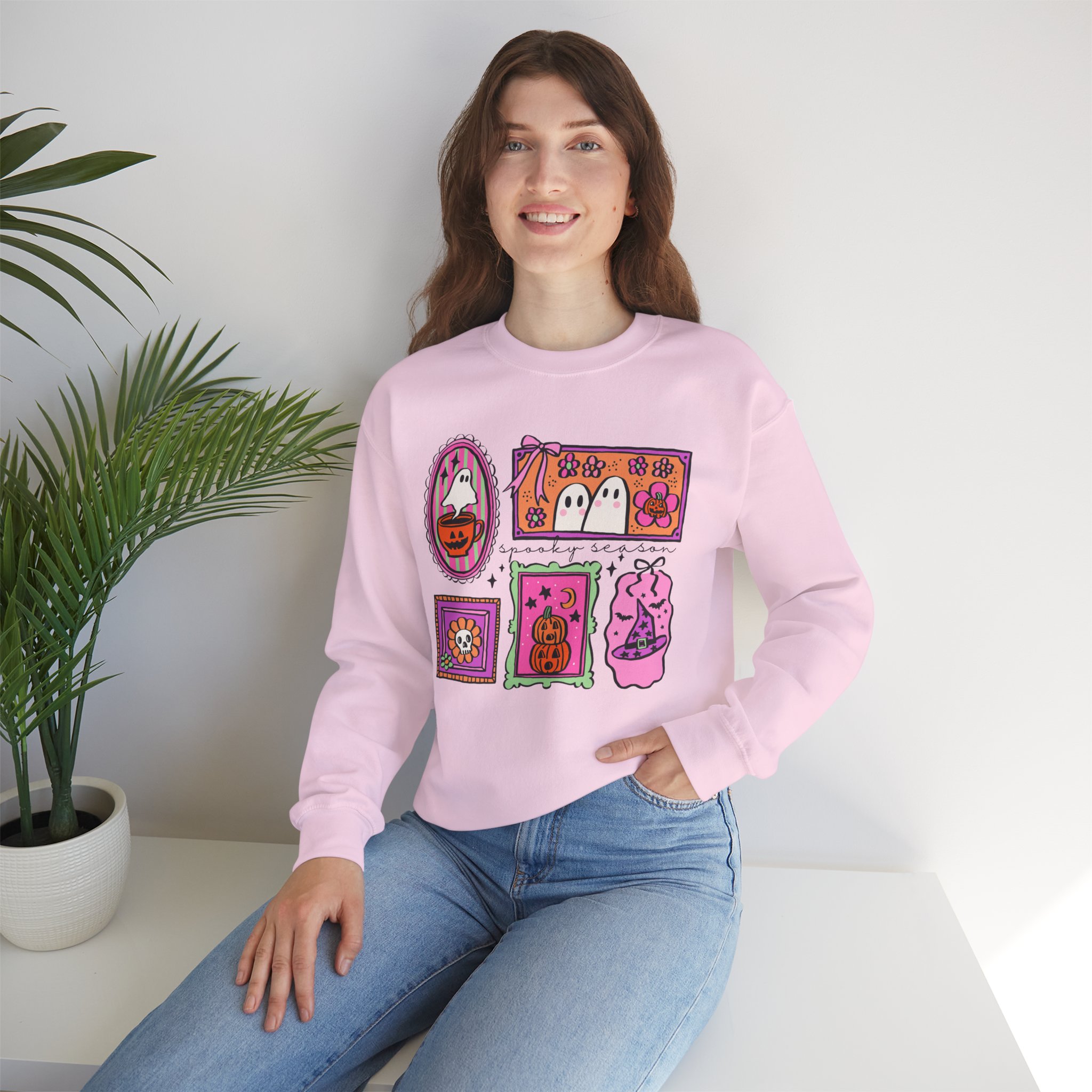 Spooky Season Gallery - Cute Halloween T-Shirt | Kawaii Pastel Ghost & Pumpkin Design - Image 4