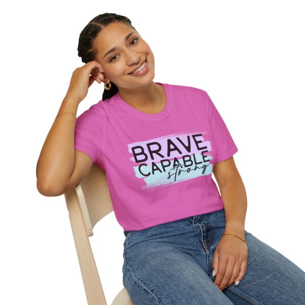 Brave Capable Strong Shirt – Inspirational Positive Affirmation Tee for Women, Motivational Graphic T-Shirt, Empowering Gift - Image 6