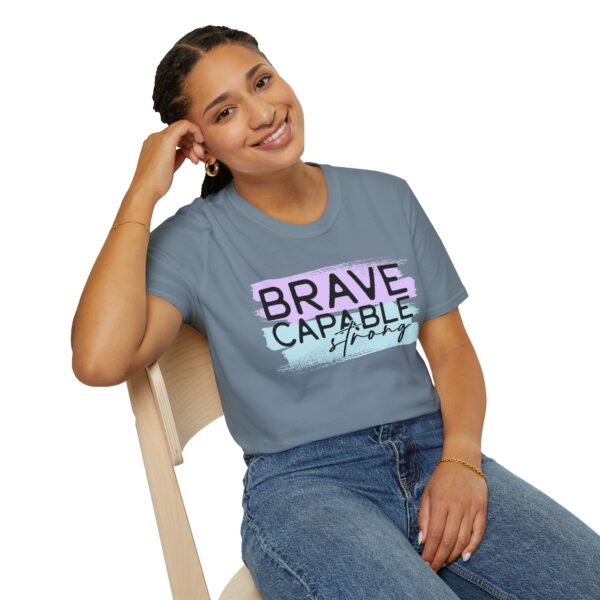 Brave Capable Strong Shirt – Inspirational Positive Affirmation Tee for Women, Motivational Graphic T-Shirt, Empowering Gift - Image 5