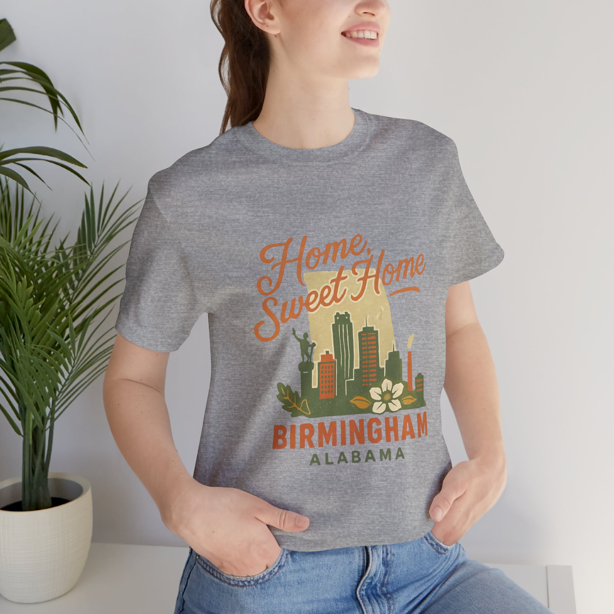 Vintage Home Sweet Home Birmingham Alabama T-Shirt | Retro Southern Style Tee | Alabama Pride Gift - Image 2