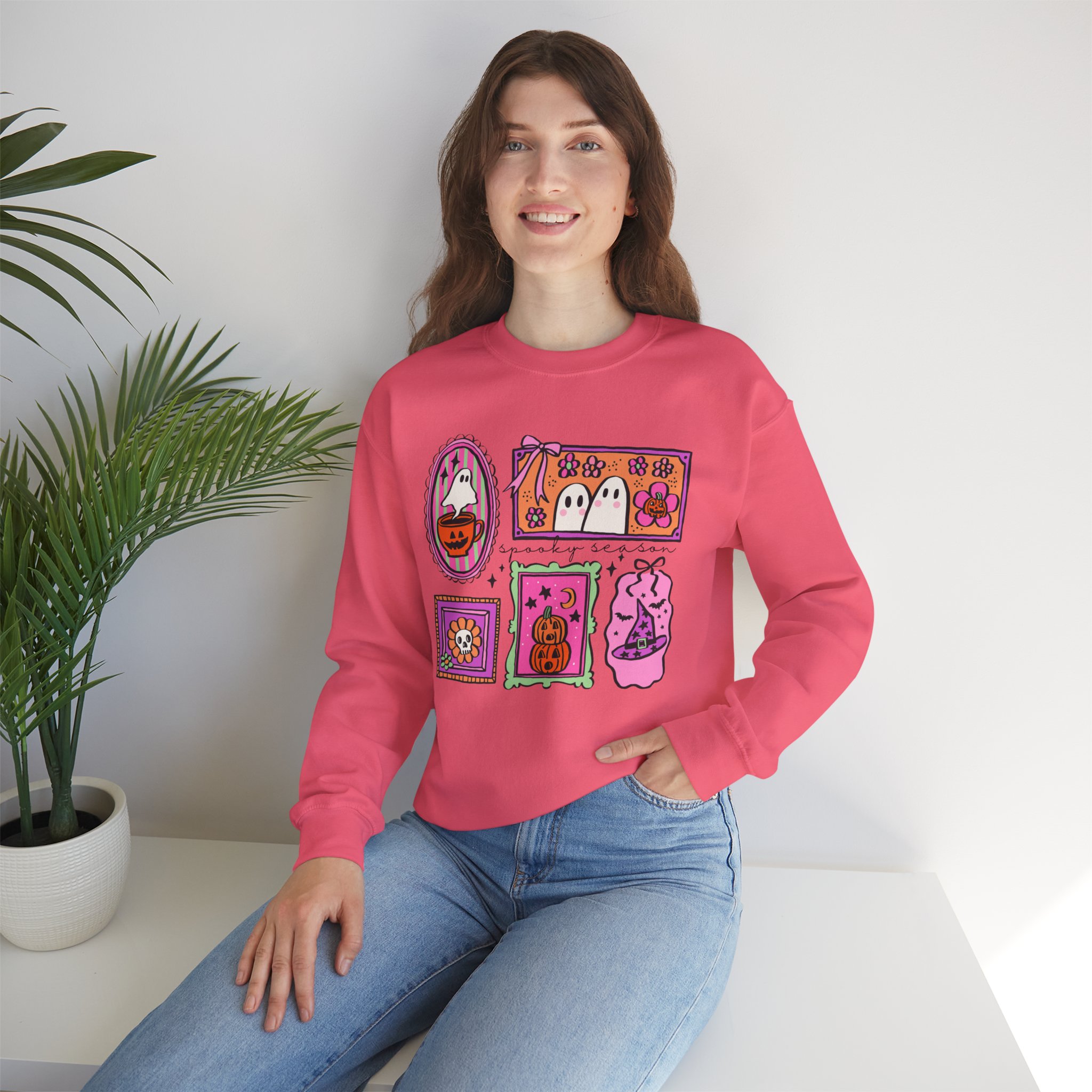 Spooky Season Gallery - Cute Halloween T-Shirt | Kawaii Pastel Ghost & Pumpkin Design - Image 5
