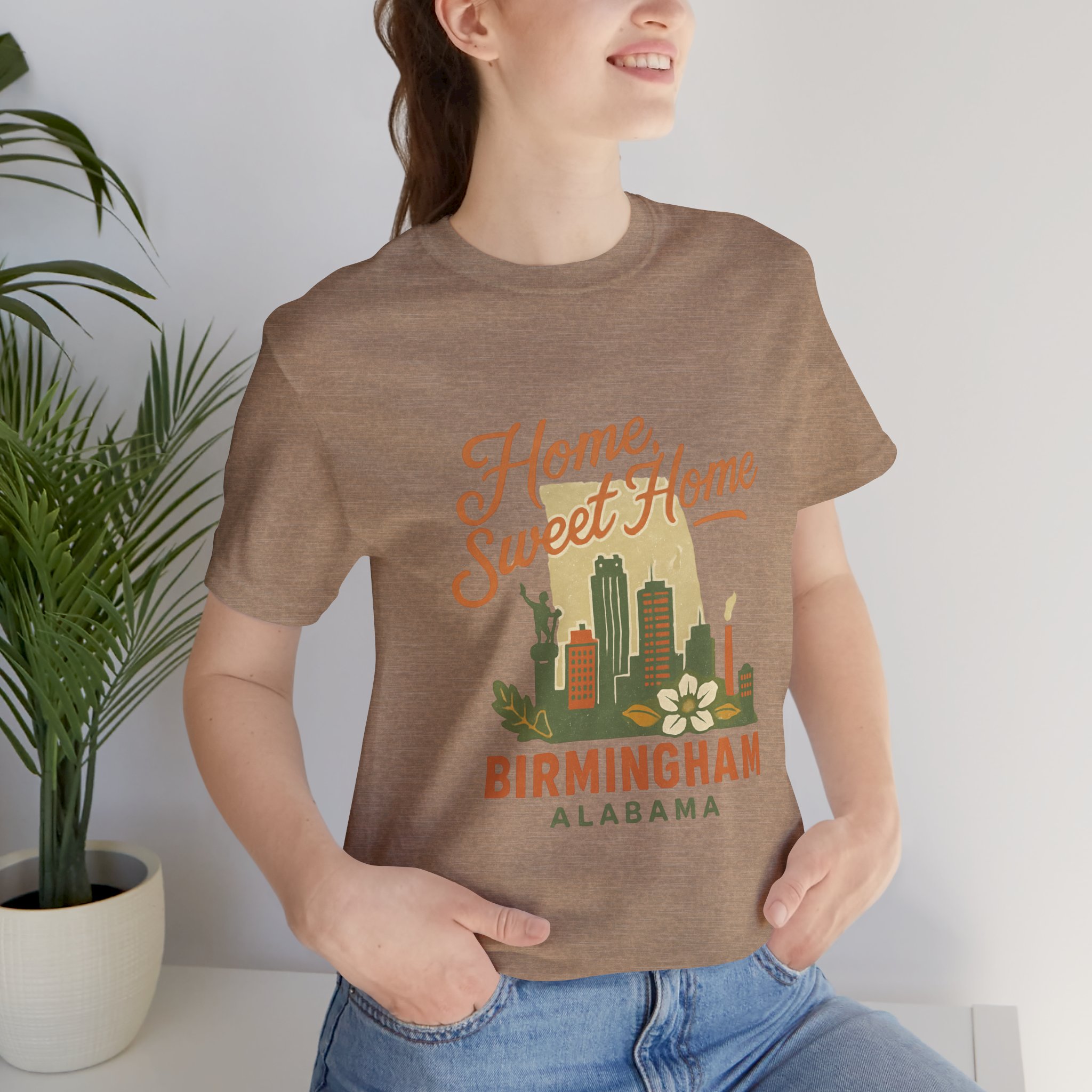 Vintage Home Sweet Home Birmingham Alabama T-Shirt | Retro Southern Style Tee | Alabama Pride Gift - Image 3