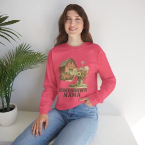 Homegrown Mama Crewneck Sweatshirt | Vintage Farm Life Pullover | Rustic Country Mama Sweatshirt | Cozy Southern Style