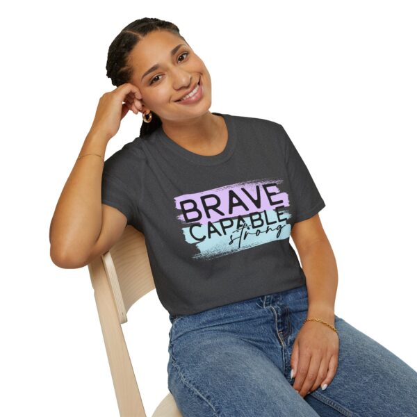 Brave Capable Strong Shirt – Inspirational Positive Affirmation Tee for Women, Motivational Graphic T-Shirt, Empowering Gift - Image 4