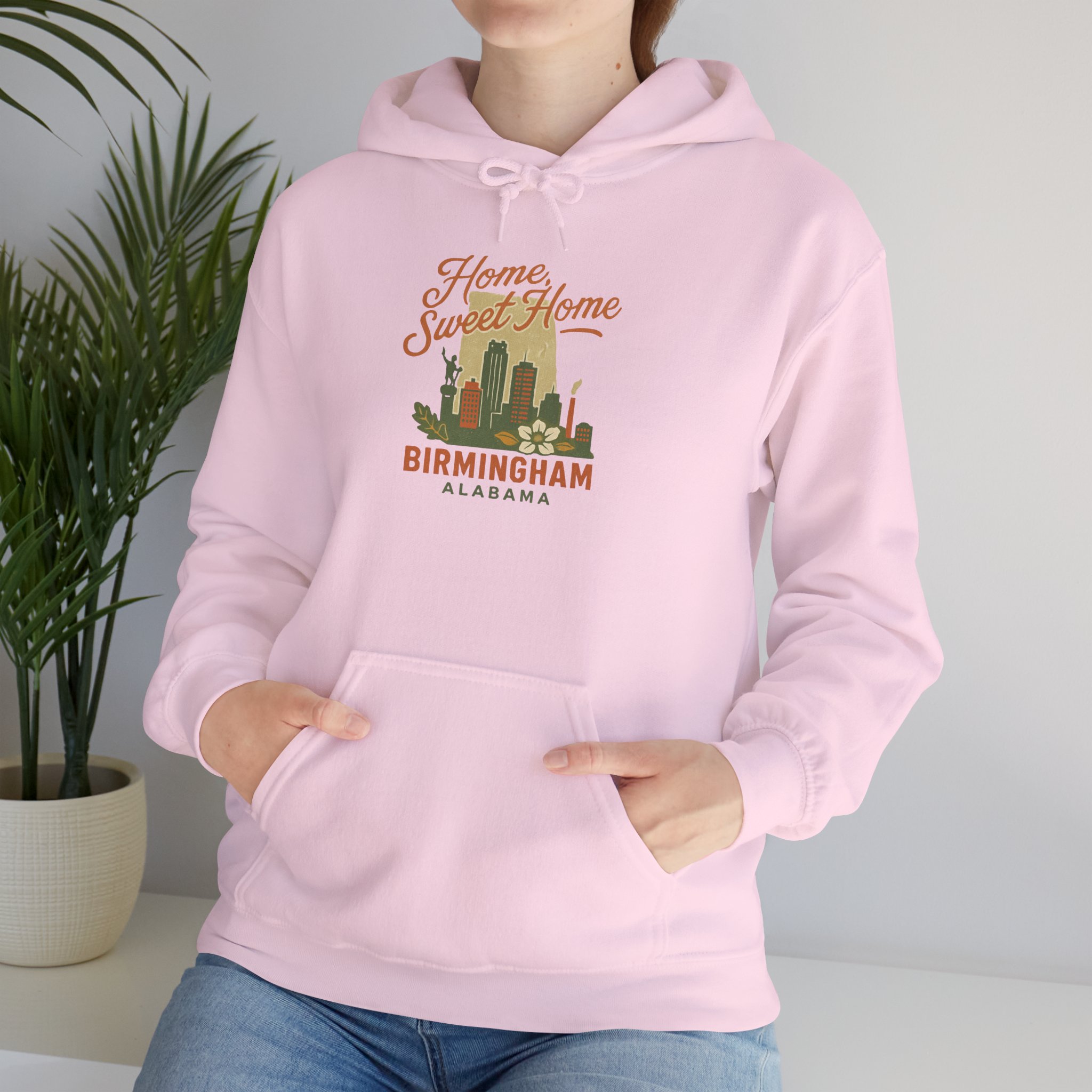 Vintage Home Sweet Home Birmingham Alabama Hoodie | Retro Southern Style Hooded Sweatshirt | Cozy Alabama Pride Gift - Image 4