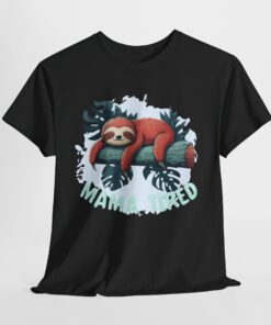 Alternative view of Mama Tired Sleeping Sloth Tee