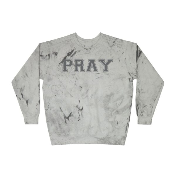 Pray Color on Color Sweatshirt | Cozy and stylish Color blasted sweatshirt - Image 3