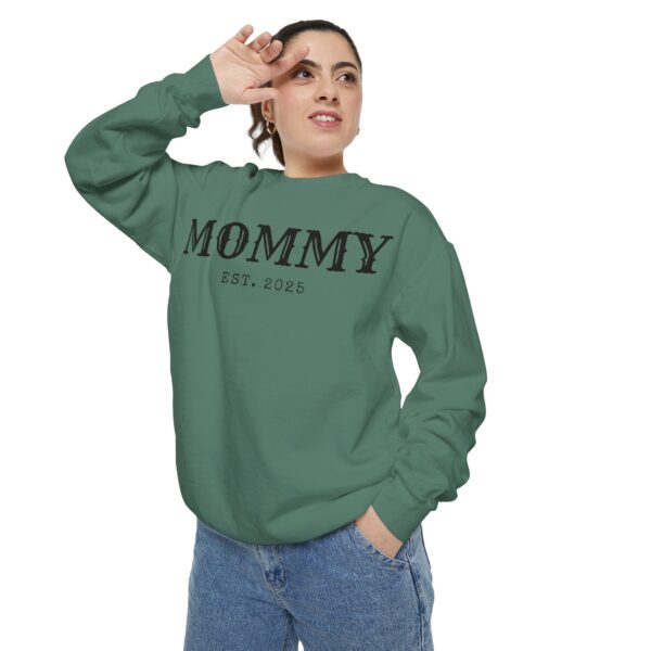 Mommy Est. [Custom Year] Garment-Dyed Sweatshirt