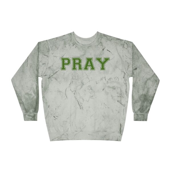 Pray Color on Color Sweatshirt | Cozy and stylish Color blasted sweatshirt - Image 4