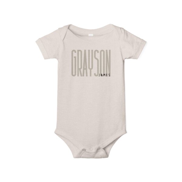 Personalized Name Baby Boy Infant Bodysuit - Personalized Boy Name Bodysuit Custom Baby Boy- Name Bodysuit - Image 2