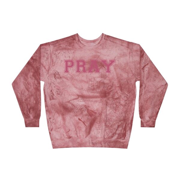 Pray Color on Color Sweatshirt | Cozy and stylish Color blasted sweatshirt - Image 6