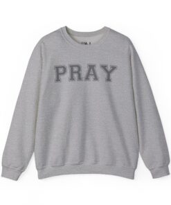 Alternative view of Pray Color on Color Heather Sweatshirt