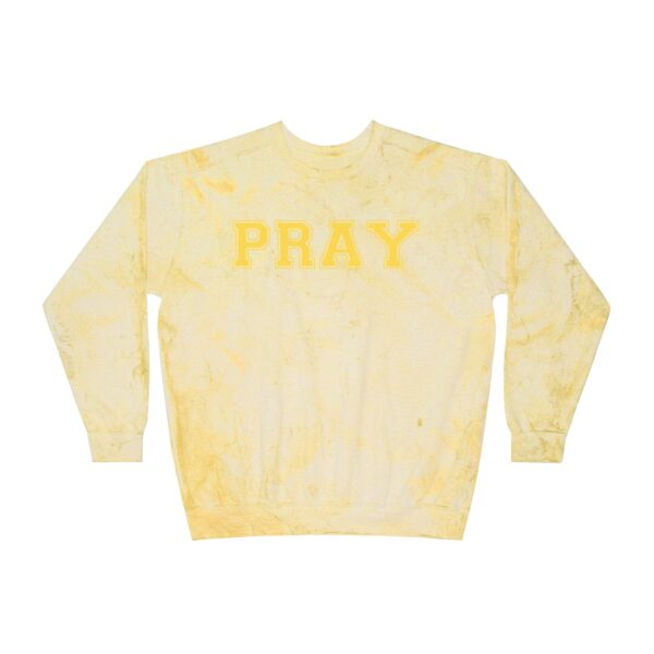 Pray Color on Color Sweatshirt | Cozy and stylish Color blasted sweatshirt - Image 2