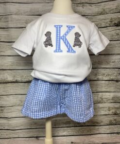 Puppy Embroidered Boy Shirt