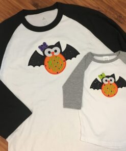 Halloween Bat Monogram Youth Shirt