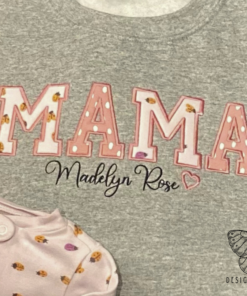 Mama Embroidered Keepsake Applique Sweatshirt | Mama Crewneck | Gift for Mom | Personalized Sweatshirt