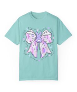 Alternative view of Happy Easter Bunny Bow T-Shirt – Paint Swatch Style