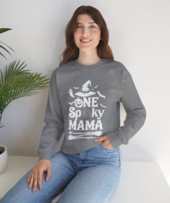 Alternative view of One Spooky Mama Halloween Sweatshirt - Cute Mom Halloween Shirt