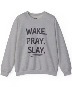 Alternative view of Wake Pray Slay Crewneck Sweatshirt