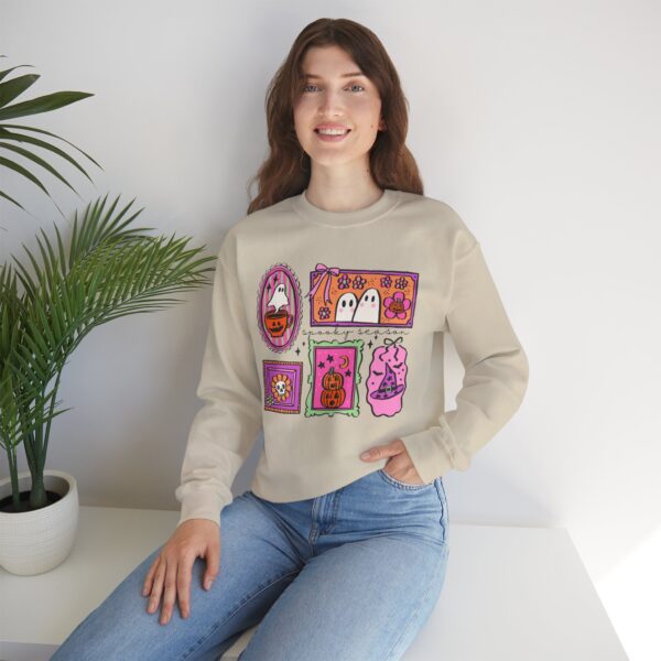 Spooky Season Gallery - Cute Halloween T-Shirt | Kawaii Pastel Ghost & Pumpkin Design - Image 2