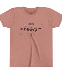 Alternative view of Jesus Loves Me Youth T-Shirt