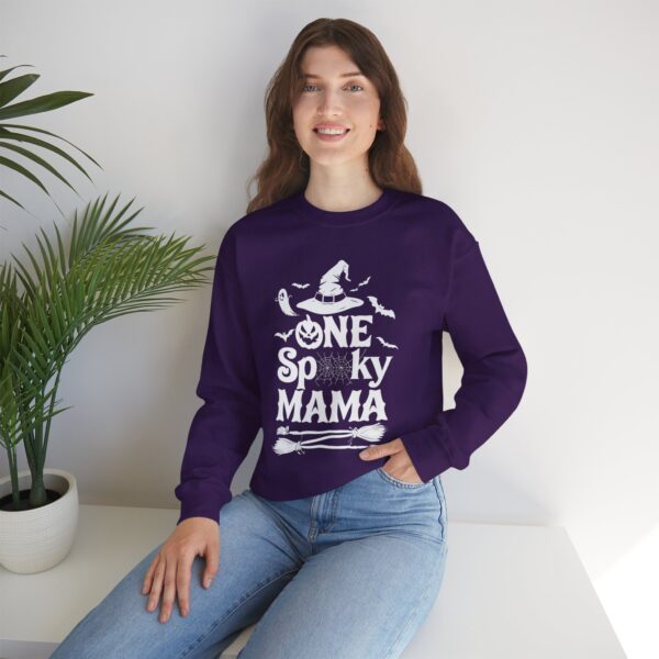 One Spooky Mama Halloween Sweatshirt - Cute Mom Halloween Shirt - Image 5