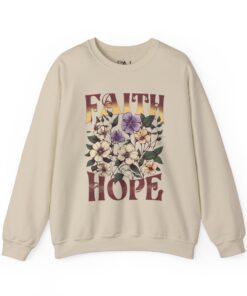 Alternative view of Floral Faith Hope Sweatshirt