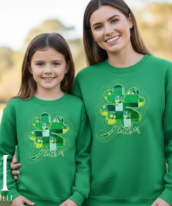 Lucky Mama Quilted Clover Sweatshirt